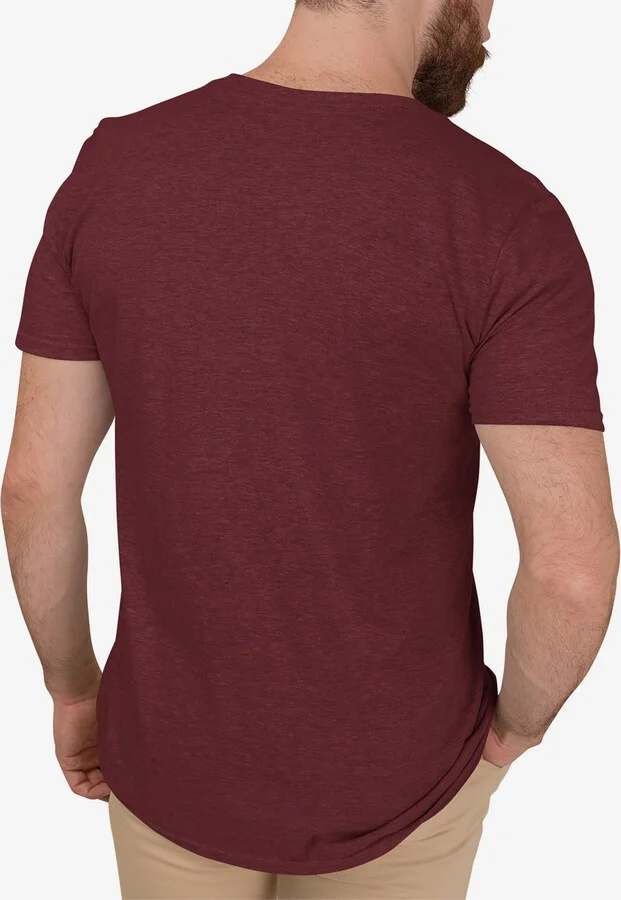 La Pop Art Men's Peeking Reindeer Premium Blend Word Art T-Shirt - Image 2