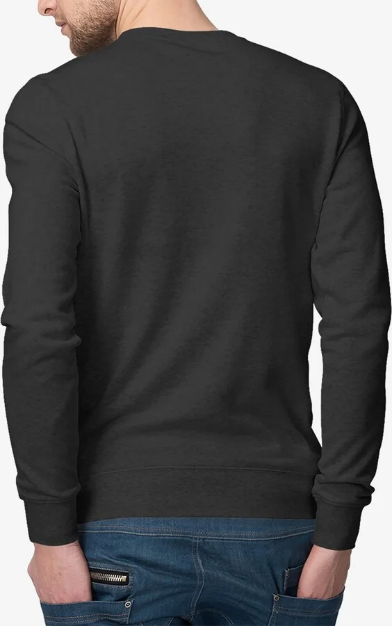 La Pop Art Men's Peeking Reindeer Word Art Crewneck Sweatshirt - Image 2