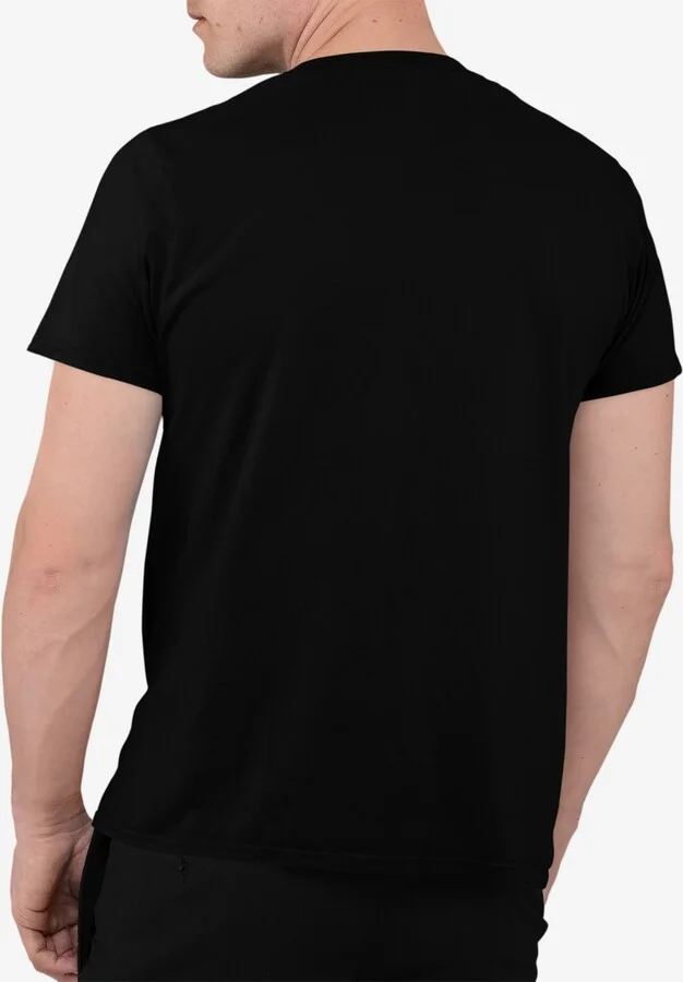 La Pop Art Men's Peeking Reindeer Word Art T-Shirt - Image 3