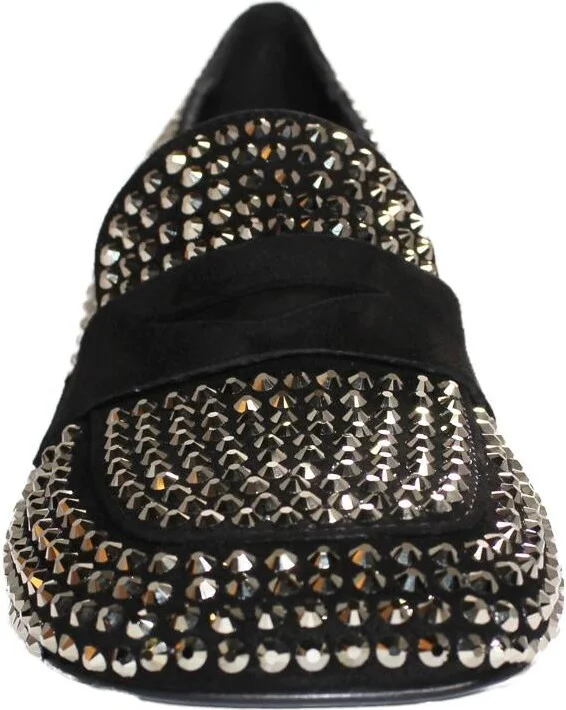 La Rose Heeled Loafers Crystal Black - Image 2