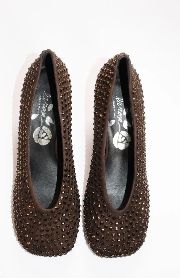 La Rose Pumps Crystal Brown - Image 5