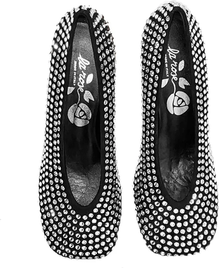 La Rose Pumps Silver Crystal Black - Image 2