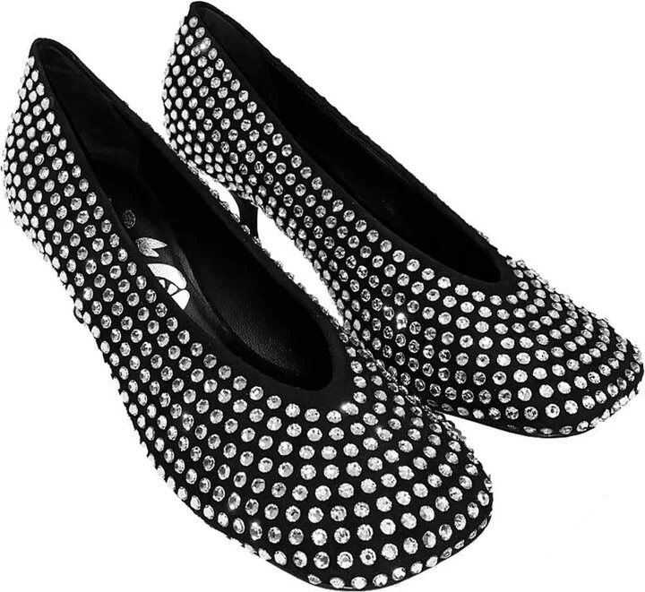 La Rose Pumps Silver Crystal Black - Image 3