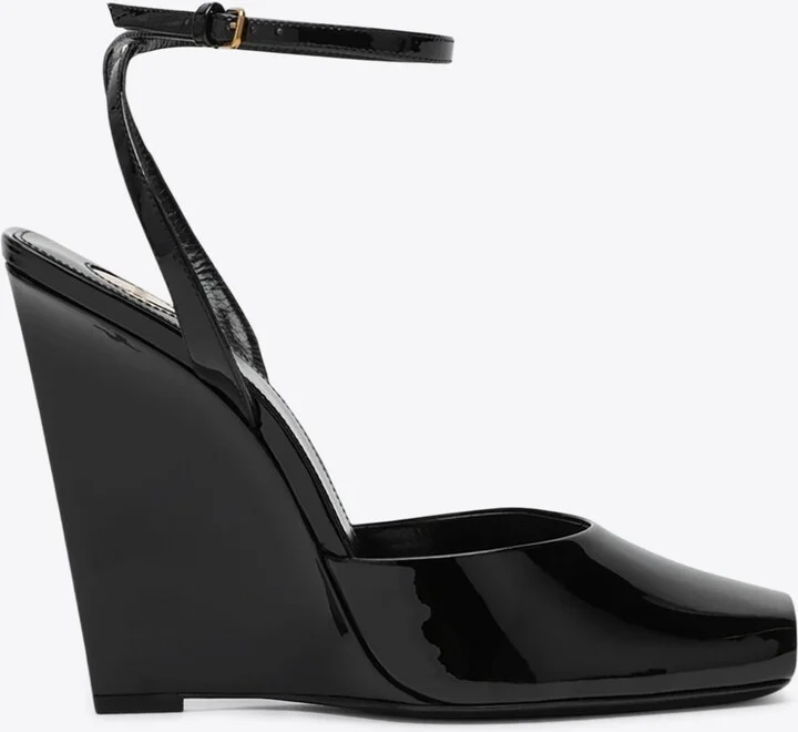 La Scandale 110 Patent Leather Wedge Sandals