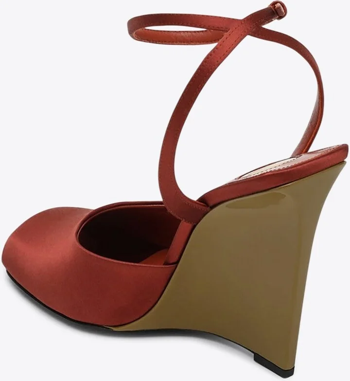 La Scandale 110 Satin Wedge Sandals - Image 2