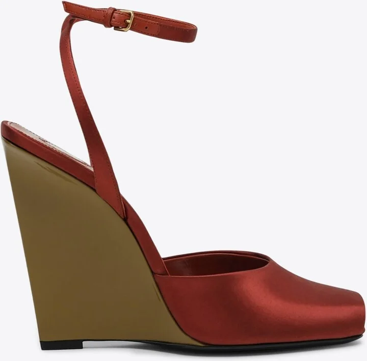 La Scandale 110 Satin Wedge Sandals