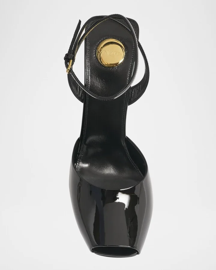 La Scandale Patent Ankle-Strap Sandals - Image 3