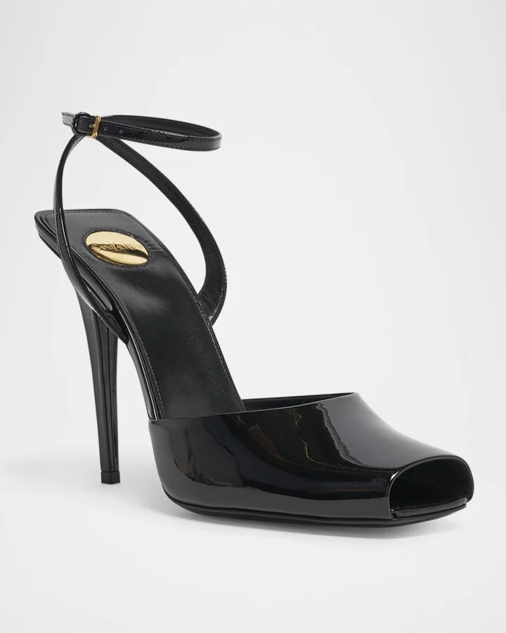 La Scandale Patent Ankle-Strap Sandals - Image 4