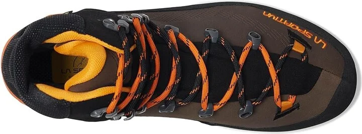 La Sportiva Aequilibrium Trek GTX Men's Hiking Boots Chocolate/Papaya 1 : EU 46 (US Men's 12.5) D - Medium, Leather - Image 2