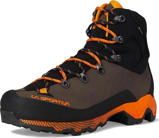 La Sportiva Aequilibrium Trek GTX Men's Hiking Boots Chocolate/Papaya 1 : EU 46 (US Men's 12.5) D - Medium, Leather - Image 5
