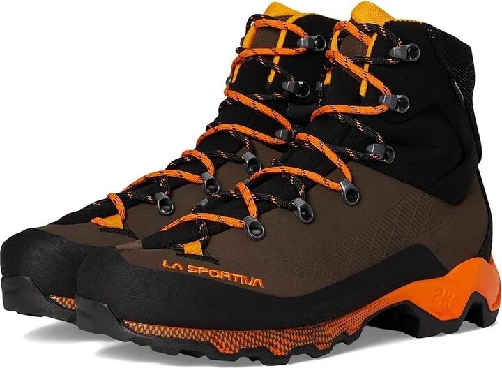 La Sportiva Aequilibrium Trek GTX Men's Hiking Boots Chocolate/Papaya 2 : EU 40.5 (US Men's 8) D - Medium, Leather