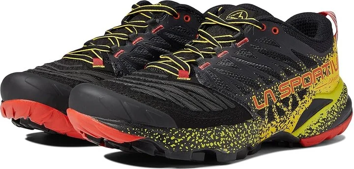 La Sportiva Akasha II Men's Shoes Black/Yellow : EU 40 (US Men's 7.5) D - Medium, Synthetic/Textile