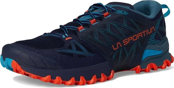 La Sportiva Bushido III Men's Running Shoes Deep Sea/Cherry Tomato : EU 42 (US Men's 9) D - Medium, Rubber - Image 5