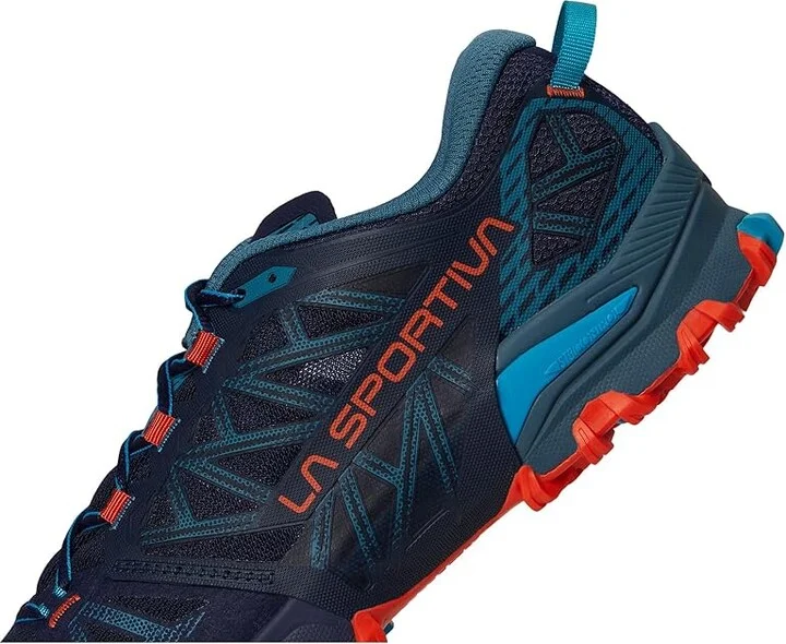 La Sportiva Bushido III Men's Running Shoes Deep Sea/Cherry Tomato : EU 42 (US Men's 9) D - Medium, Rubber - Image 7