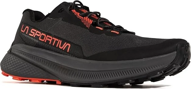 La Sportiva Prodigio Men's Running Shoes Carbon/Cherry Tomato : EU 42 (US Men's 9) D - Medium, Rubber
