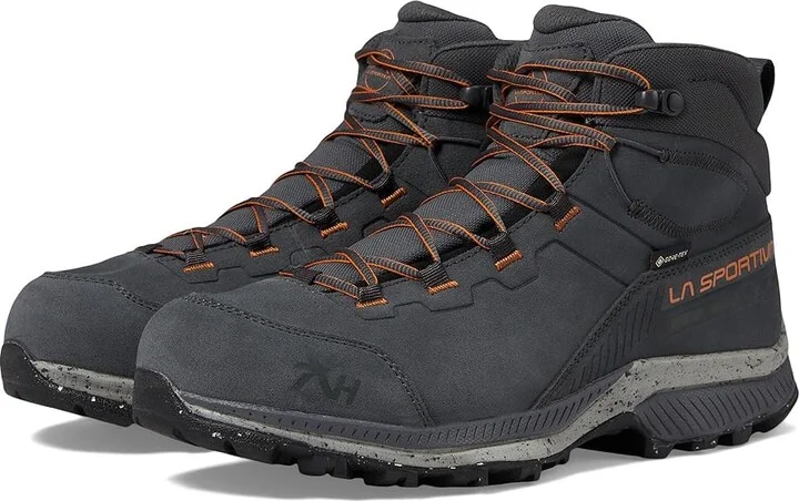 La Sportiva TX Hike Mid Leather GTX Men's Shoes Metal/Hawaiian Sun : EU 42.5 (US Men's 9.5) D - Medium, Textile