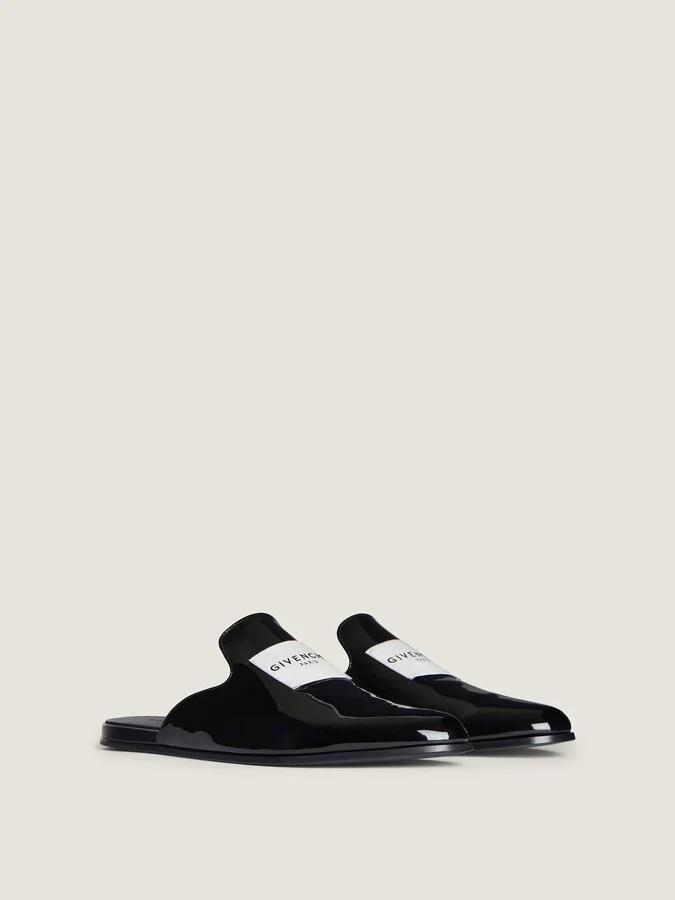 Label flat mules in patent leather - Image 2