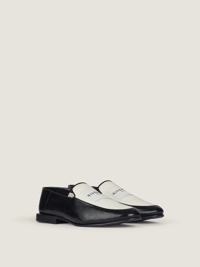 Label loafers in leather and canvas - Image 3