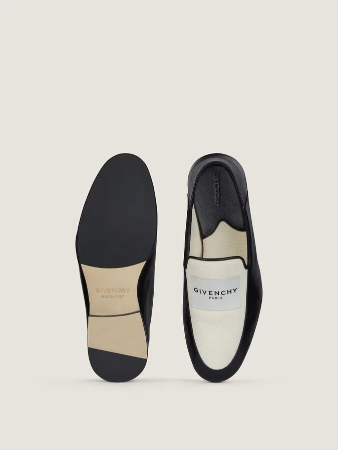 Label loafers in leather and canvas - Image 5