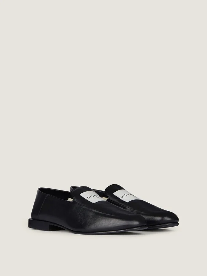 Label loafers in shiny leather - Image 2