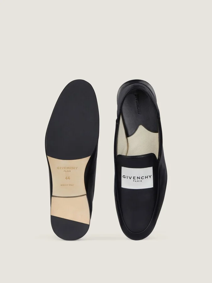 Label loafers in shiny leather - Image 4