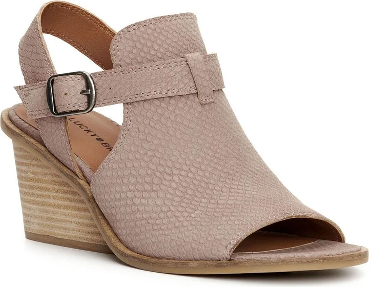 Labradite Womens Leather Dressy Wedge Sandals