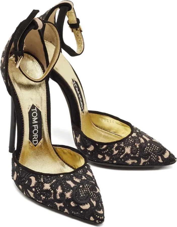 Lace Ankle-Strap Pumps - Image 2
