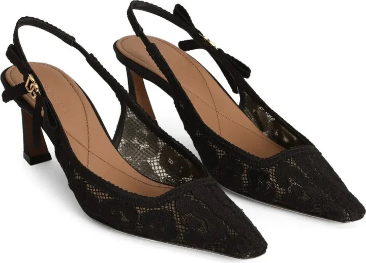 Lace-Appliqué Pumps - Image 2