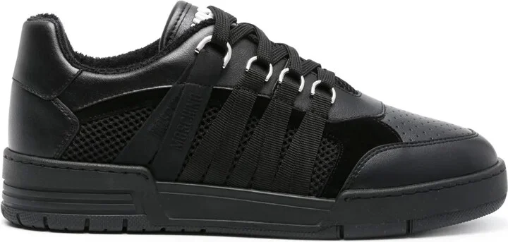 Lace-Detailed Panelled Sneakers