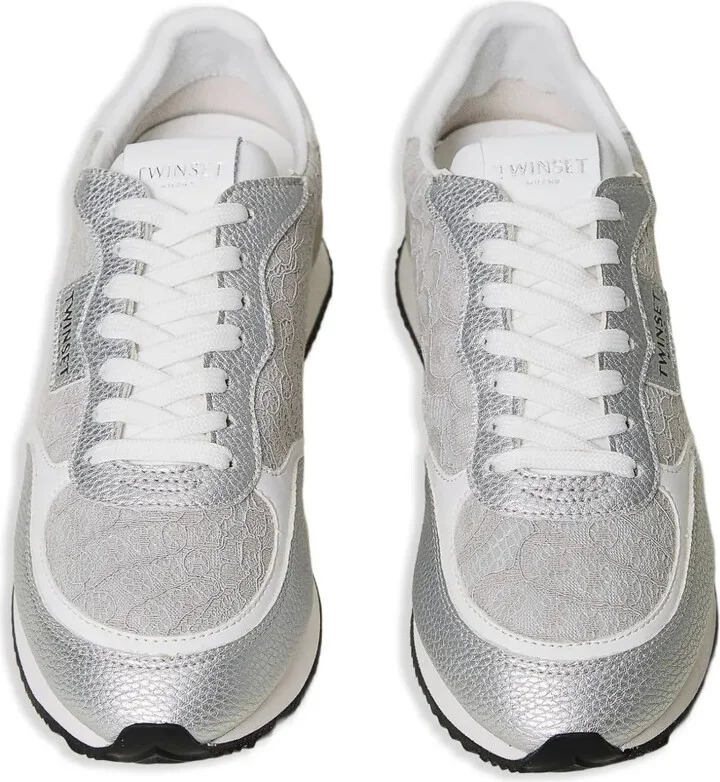 Lace-Panelled Sneakers - Image 4