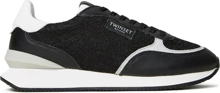 Lace-Panelled Sneakers
