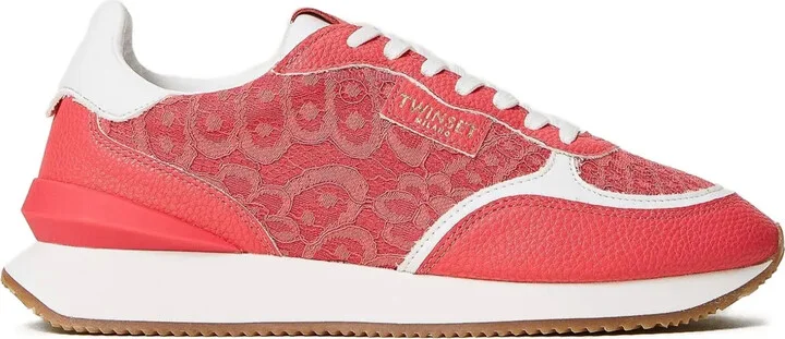 Lace-Panelled Sneakers