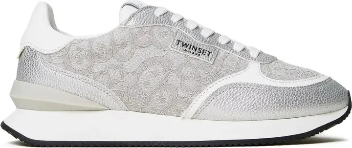 Lace-Panelled Sneakers
