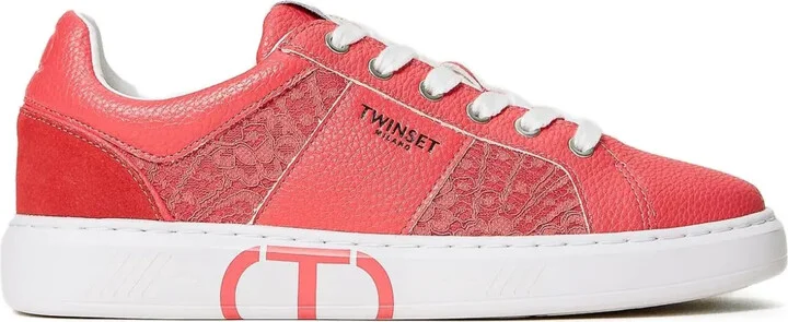 Lace-Panelled Sneakers