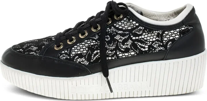 Lace-Panelled Sneakers