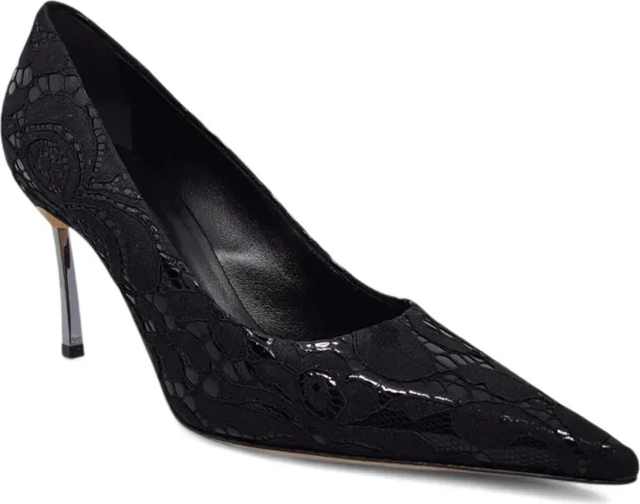 Lace Pointed-Toe Pumps - Image 2