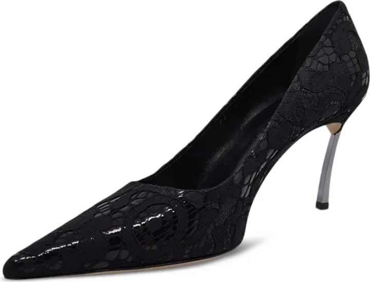 Lace Pointed-Toe Pumps - Image 5