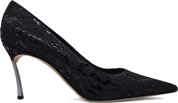 Lace Pointed-Toe Pumps