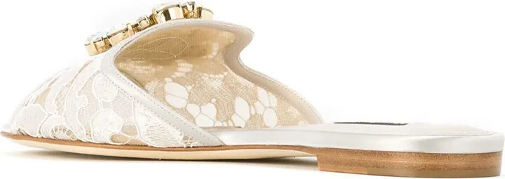Lace Rainbow brooch-detail sandals - Image 3