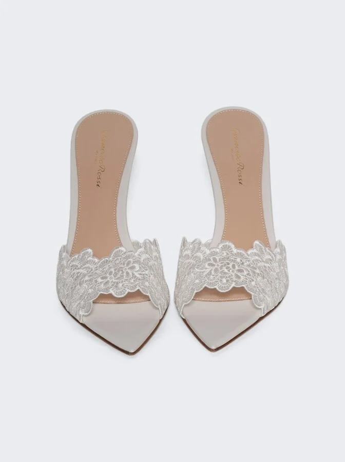 Lace Sandals White