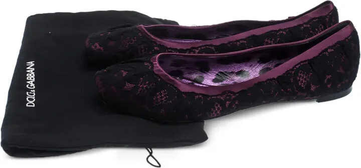 Lace Satin Ballet Flats - Image 2
