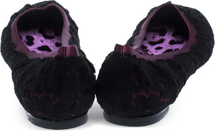 Lace Satin Ballet Flats - Image 3