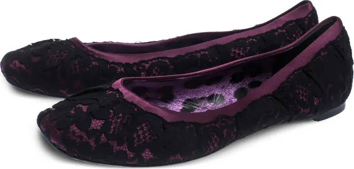 Lace Satin Ballet Flats