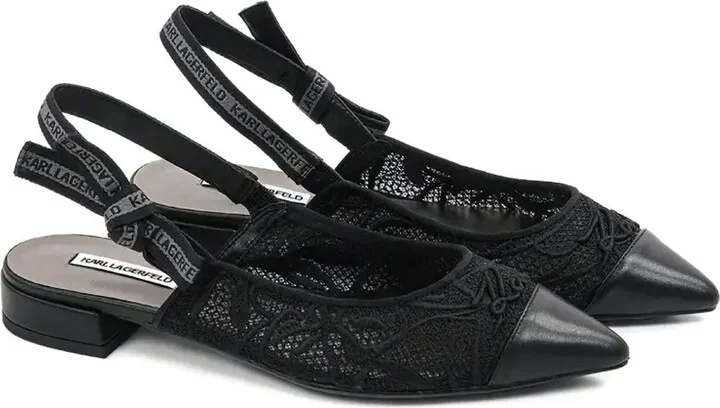 Lace-Trimmed Flat Pumps - Image 2