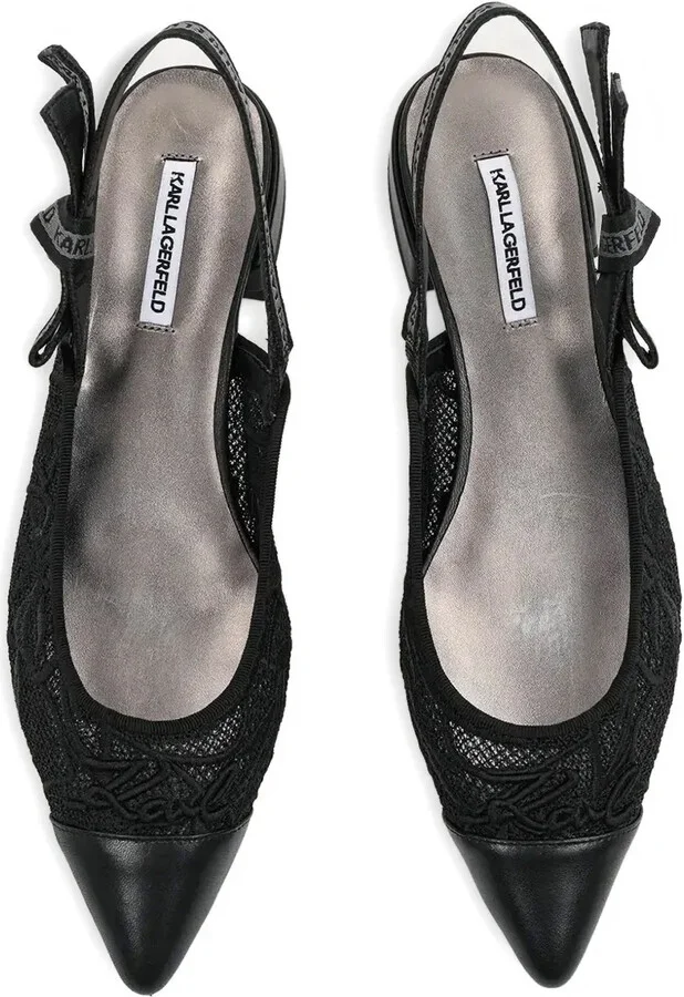 Lace-Trimmed Flat Pumps - Image 4