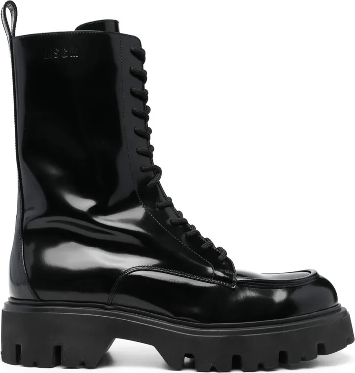 Lace-Up Ankle-High Boots