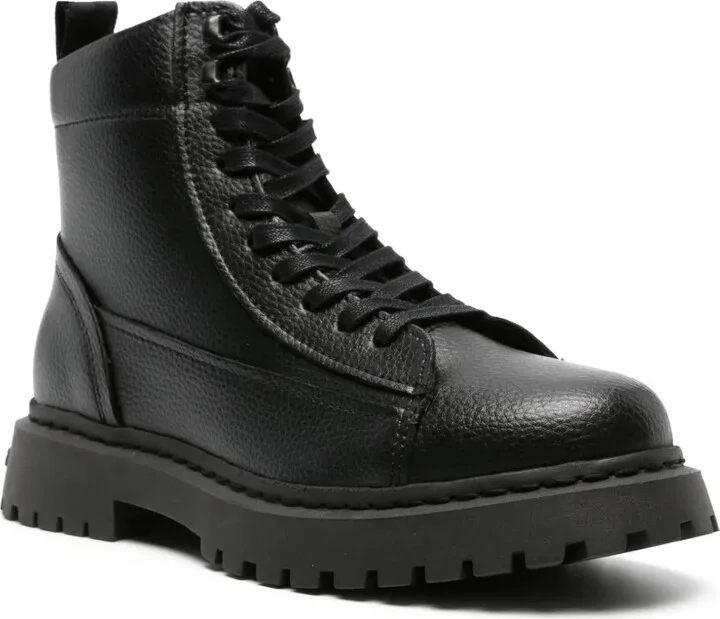 Lace-Up Ankle Leather Boots - Image 2