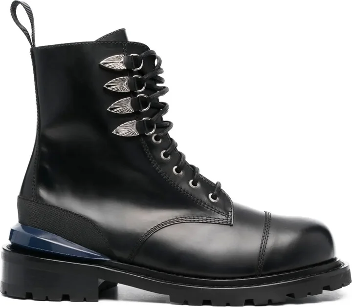 Lace-Up Ankle Leather Boots