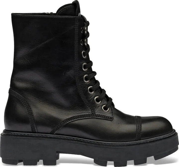 Lace-Up Ankle-Length Boots