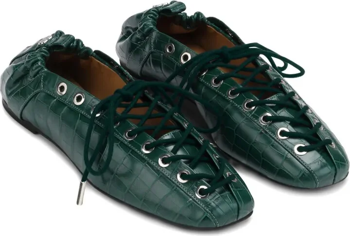 Lace-Up Ballet Flats - Image 2